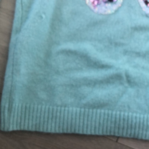 The Children’s Place | Blue Sequin Butterfly Sweater For Girls | Blue Top - Picture 4 of 7